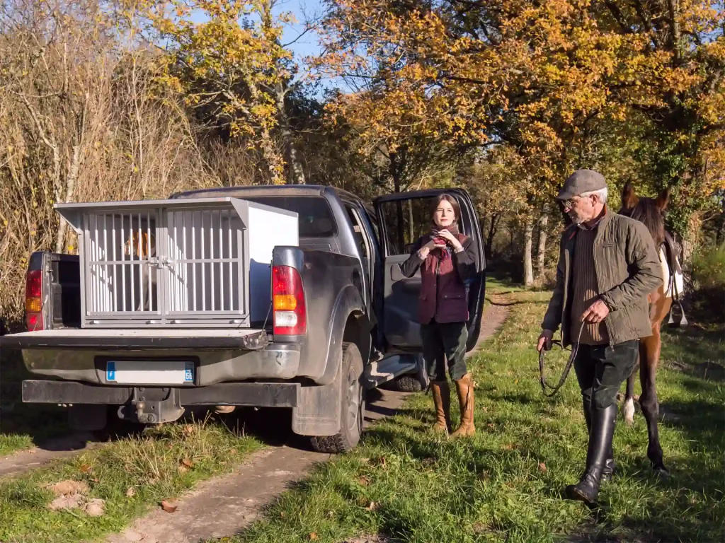 Caisse de transport Braveur pour pick-up benne ouverte pour emmener les chiens à la chasse