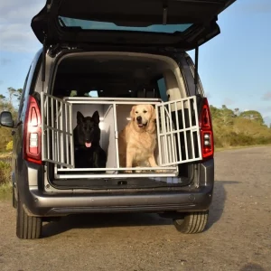 Caisse de transport double Dibaro pour le transport de 2 chiens dans un véhicule léger type ludospace